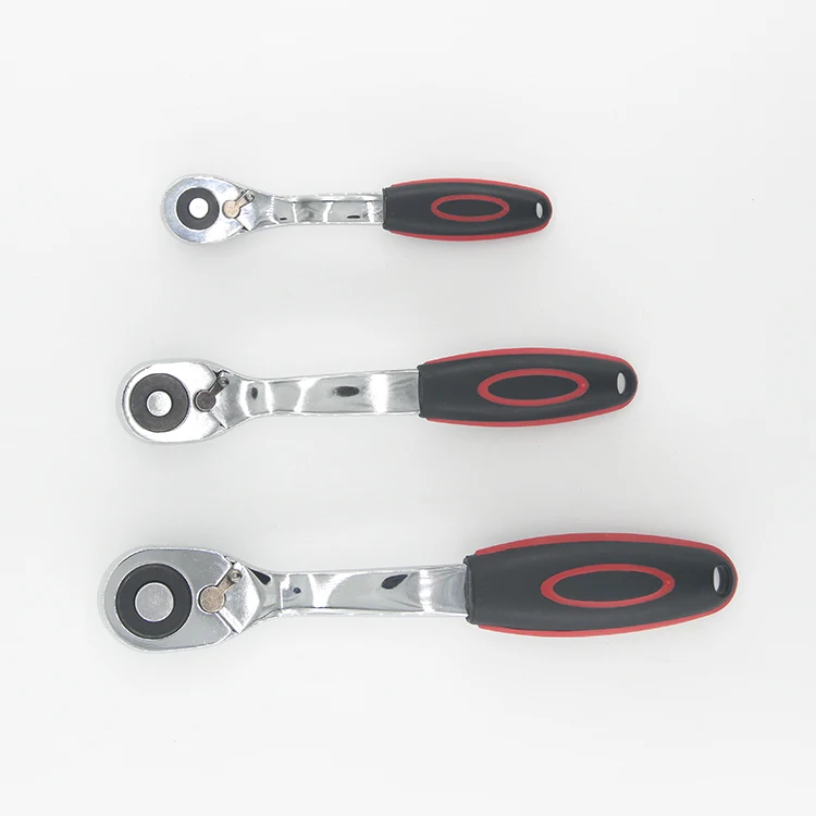 
72T Socket Set Ratchet Wrench with Straight Plastic Handle 
