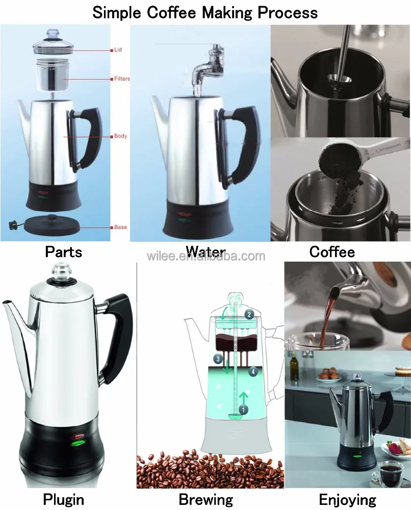 Stainless Steel Electric Coffee Maker