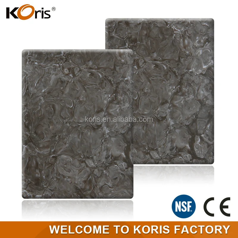 China Koris factory price Thermoforming heat resistance fireproof artificial marble stone solid surface