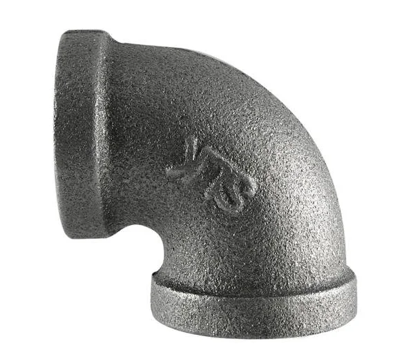 Одобренный поставщик сантехники, фитинги для труб из оцинкованного железа с черным покрытием, 90 градусов
