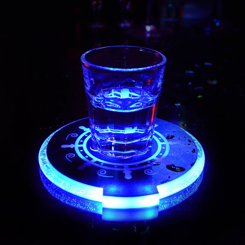 ABS led coasters Acrylic for beer coaster cheap blank acrylic coaster wholesale
