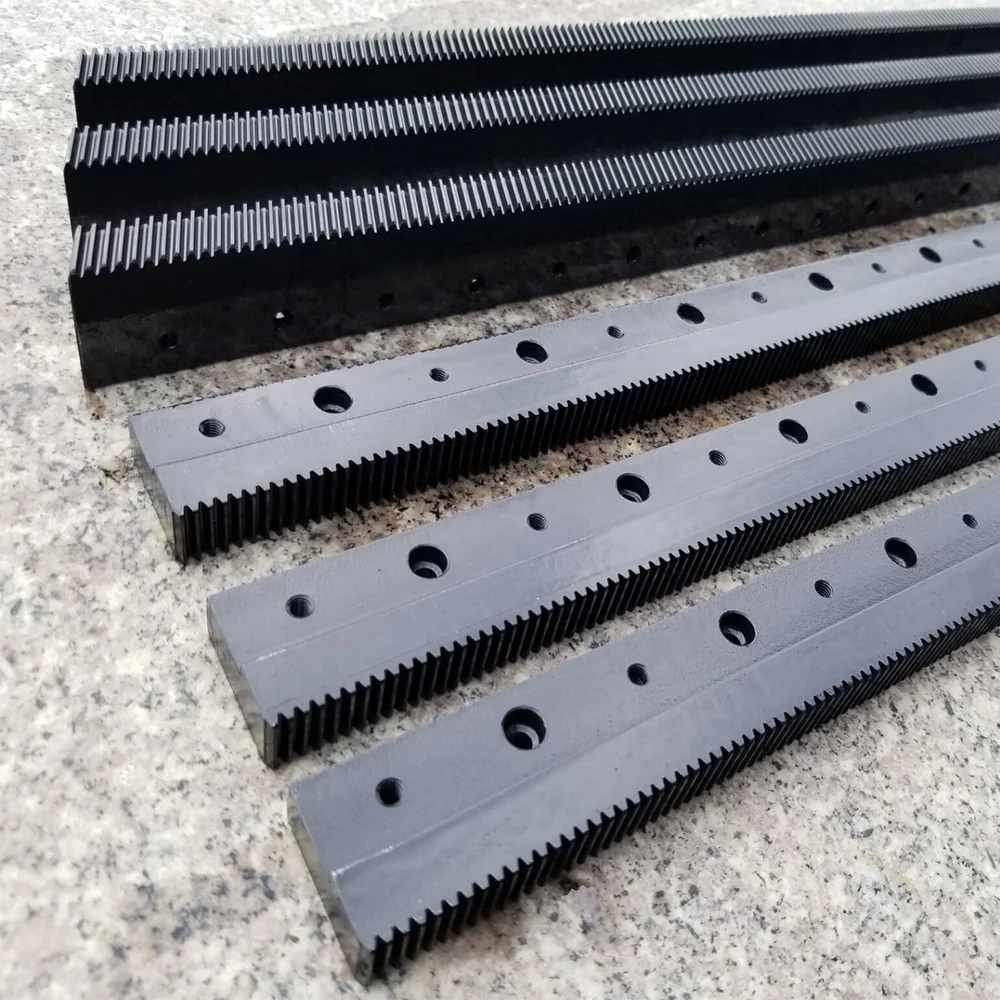 
High precision black spur gear rack and pinion 