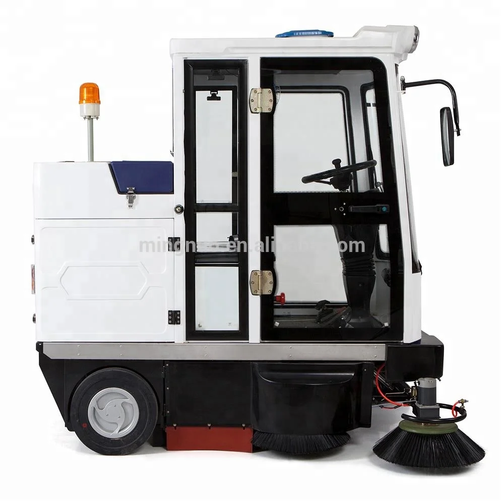 heavy dust cleaning all closed type with air condition 48V lead acid batteries multi function electric sweeper