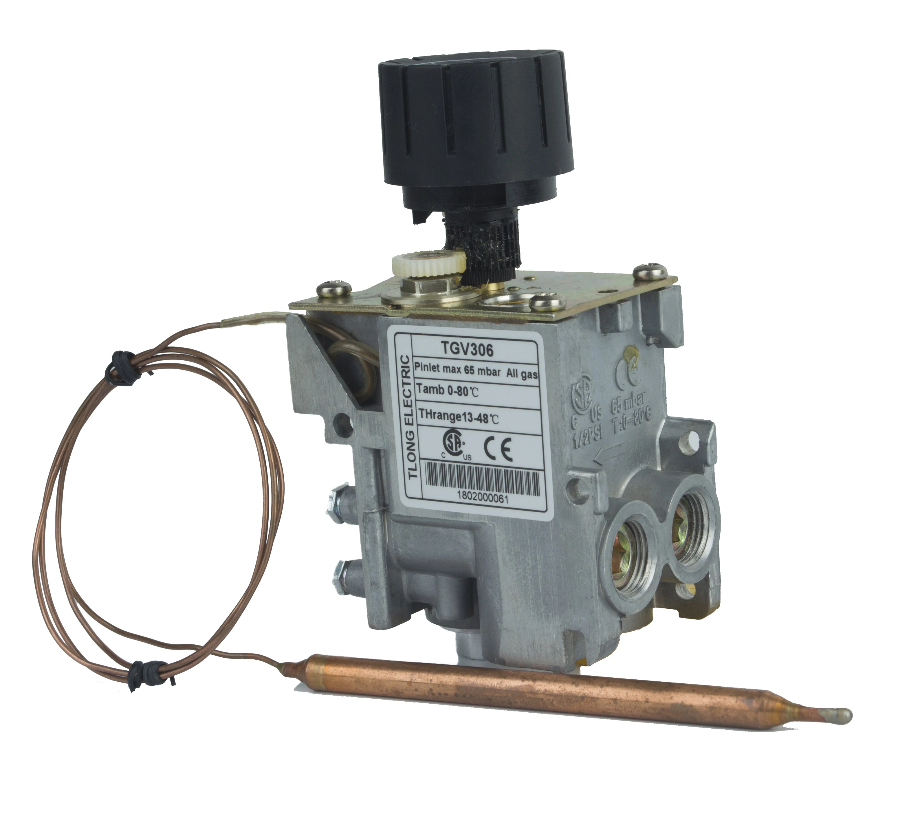 Non-electric multifunctional  thermostatic gas valve for gas appliance