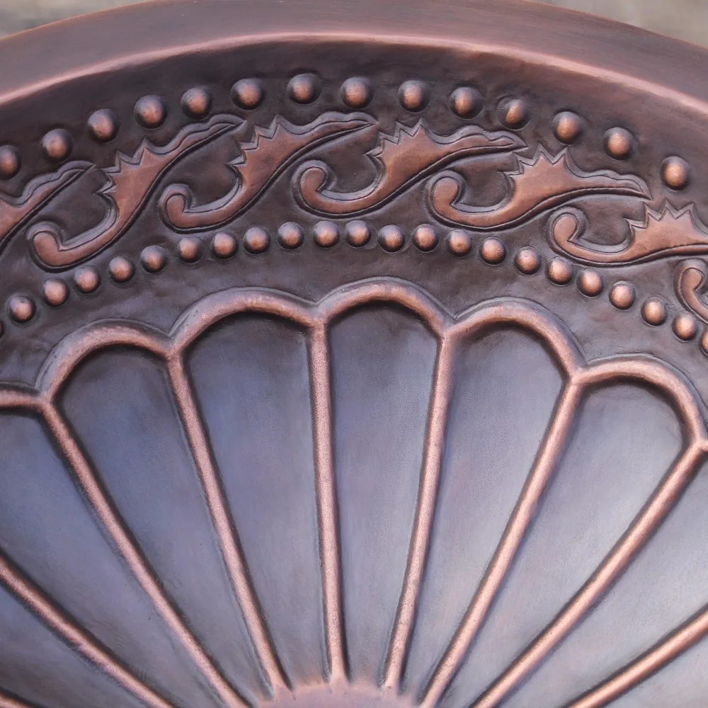 European wash basin / pure copper bathroom sink / hand made copper round sink for bathroom