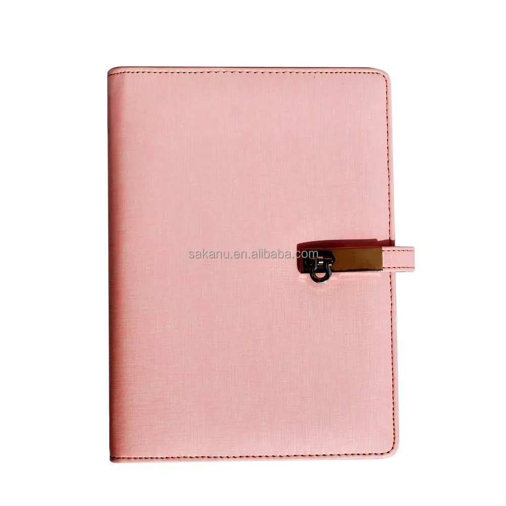 customize wholesale A5 ring binder pu/faux leather notebook diary
