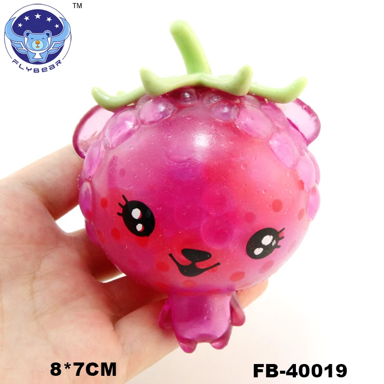 Hot Wholesale Squishy Fruit Jelly Ball Gel Water Beads Balls Inside With Stress Relief Kids Squishy Summer Toy