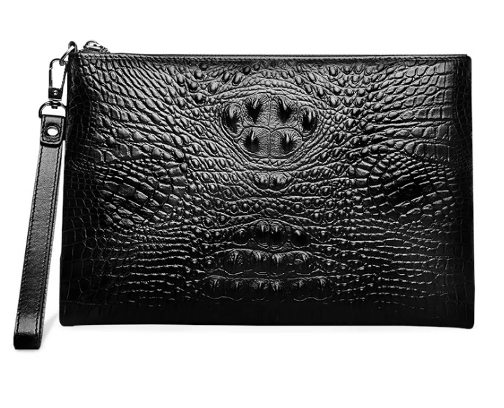 Gionar Clutch Bag Men Handbag New with Custom Private Label China Manufacturer 2021 Crocodile Embossed Leather Clutch Bag