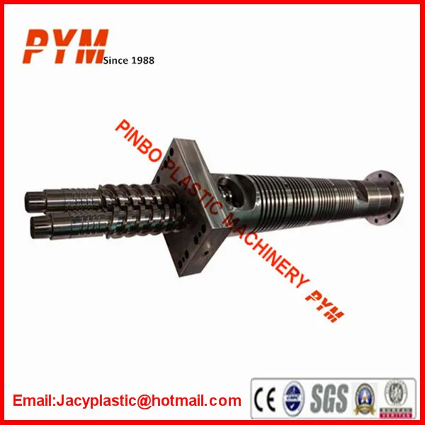 Высокое качество пластиковые азотированная двухшнековый экструдер