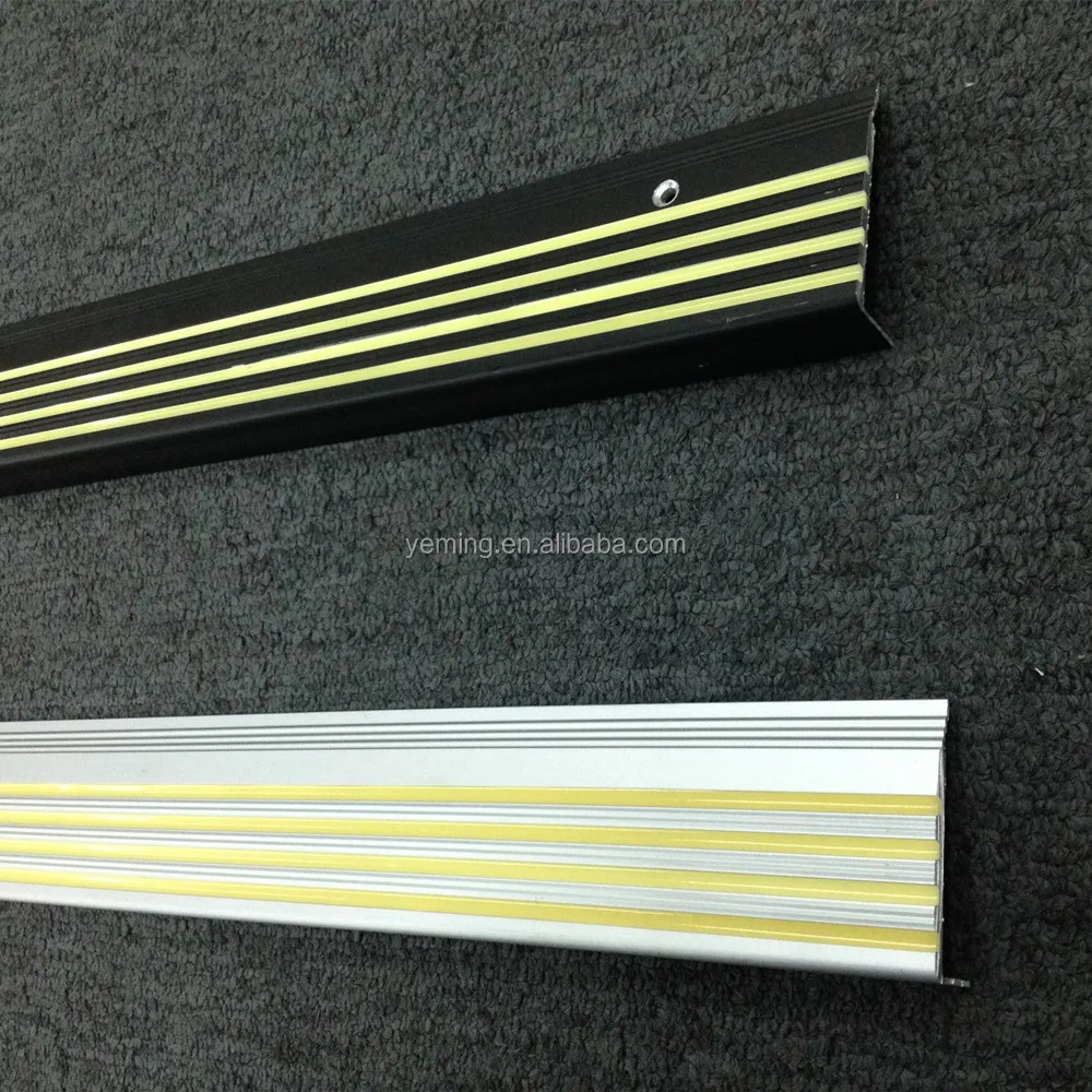 
non slip aluminum photoluminescent stair nosing 