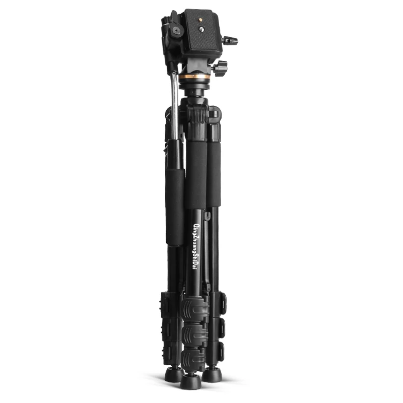 Q111S Professional Portable Travel Aluminum Camera Tripod&Pan Head for SLR DSLR Digital Camera