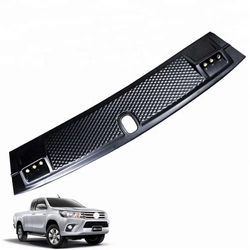 LE-STAR 4X4 Matte Black LED top  Front Roof Spoiler For  Hilux Revo