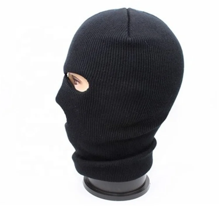 
Factory Wholesale Winter Acrylic Keep Warm 3 Hole Ski Face Mask Windproof Ear Balaclava Knitted Cap 