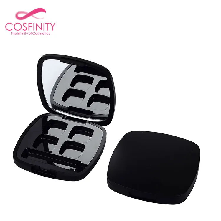 CP03-2517 square black 8-holes make your own blusher palette plastic eyeshadow palette empty / eyeshadow pallet custom
