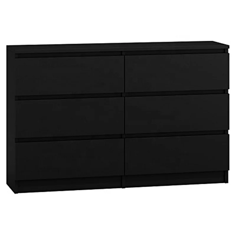 Hot sale Modern Design Melamine Matt Large Wide 6 Drawer Chest of Drawers for living room