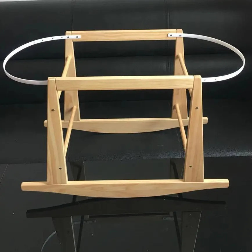 
baby wooden bassinet moses basket rocking stand 