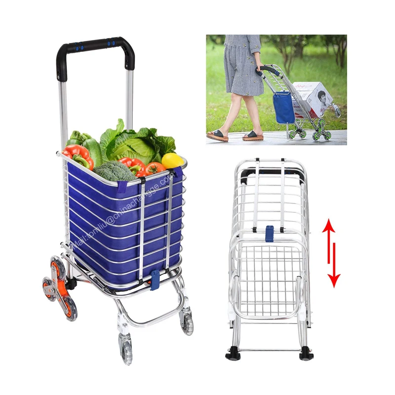 
Aluminum wire mesh handling shopping trolleys portable household shopping cart Aluminum wire mesh handling shopping trolleys portable household shopping cart