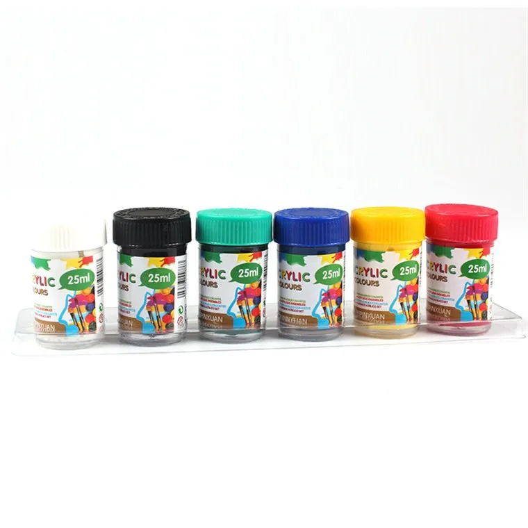 2019 Students 6 Colors 25 ml Acrylic Paint With Color box Packing