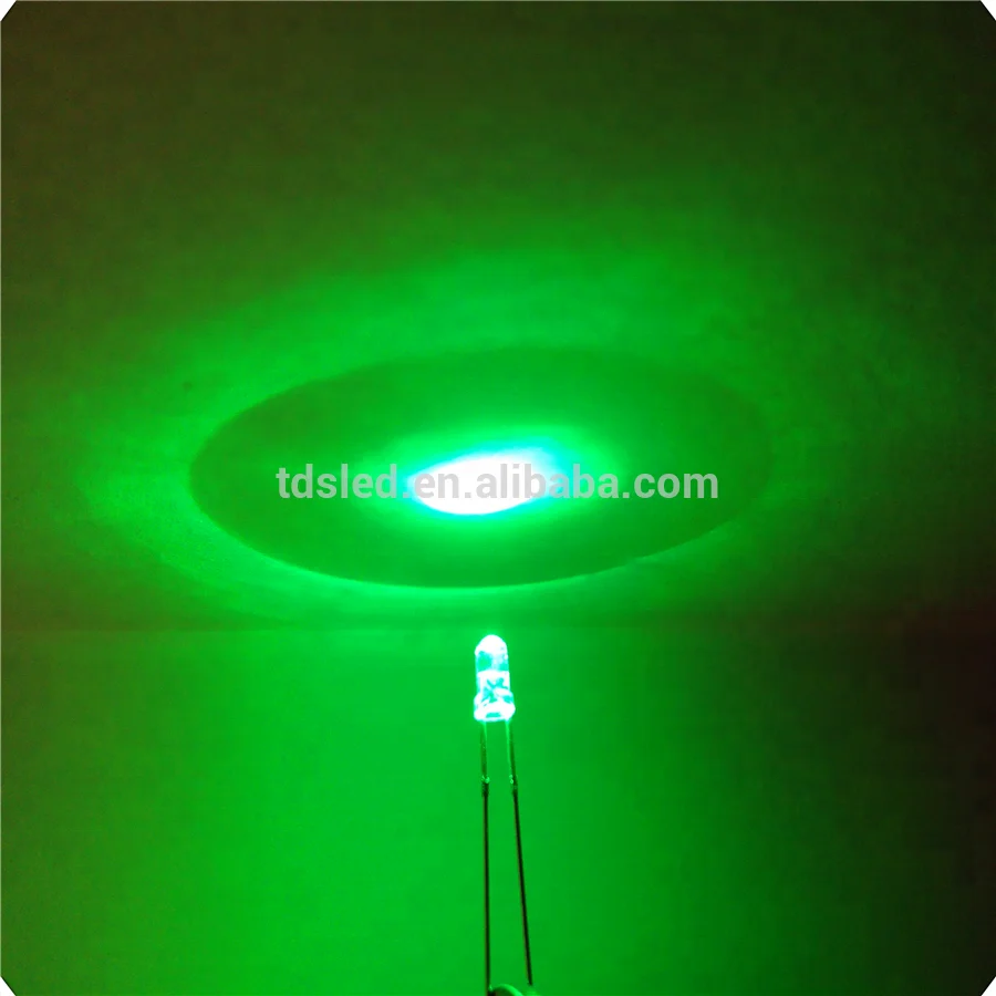 560nm - 570nm - 575nm 3mm round yellow green led lamp for signal light