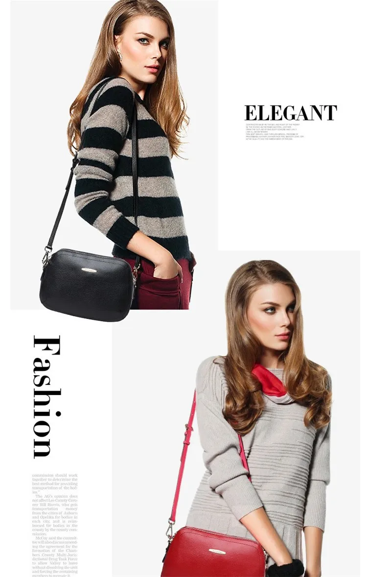 New 2015 Fashion Women Genuine Leather Messenger Bag Shoulder Bags Crossbody Bolsos Carteras Mujer Marca Handbags Famous Brands05