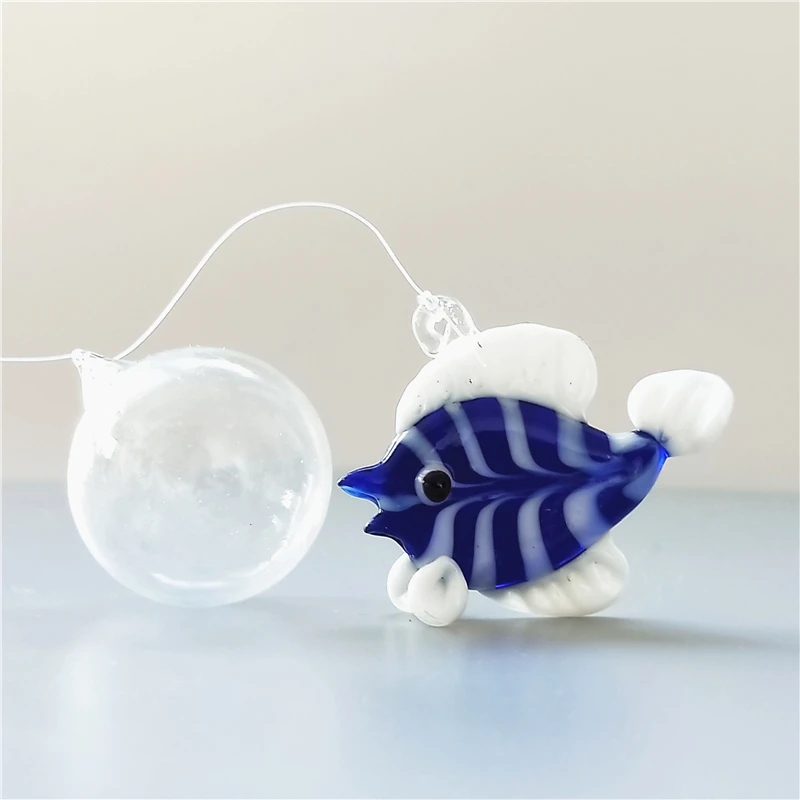 Decorative colorful murano glass float fish as fish tank decoration