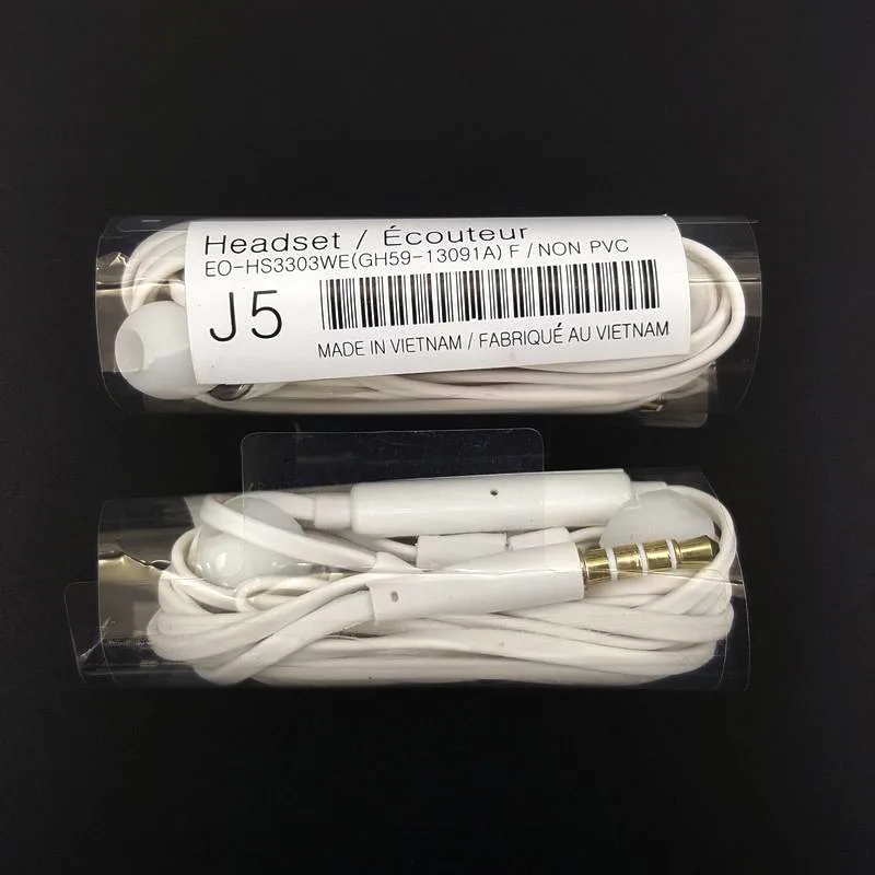 Free sample OEM Android smart phone manos libres earphones S4 compatible  in white color