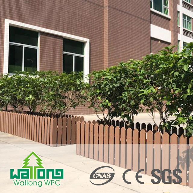 
Decorative WPC wood plastic composite garden fence and rails 