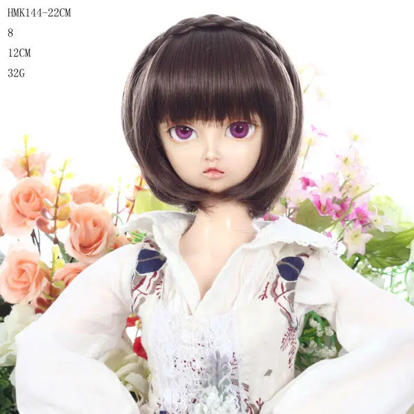 #8 черные парики для кукол для детей