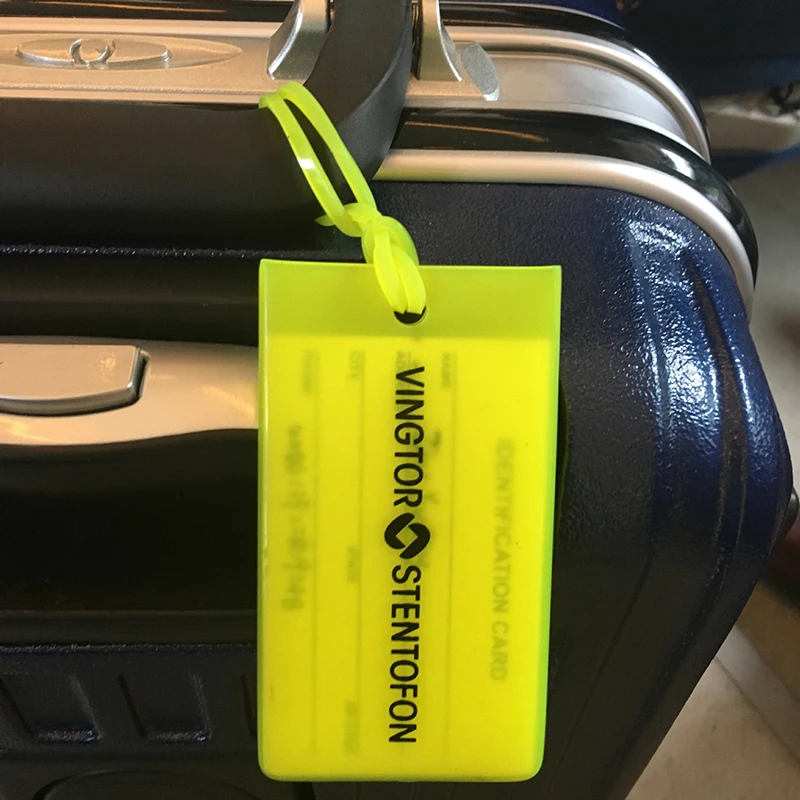 Factory Luggage Tags For Suitcases, Flexible Silicone Travel ID Identification Labels Set For Bags & Baggage