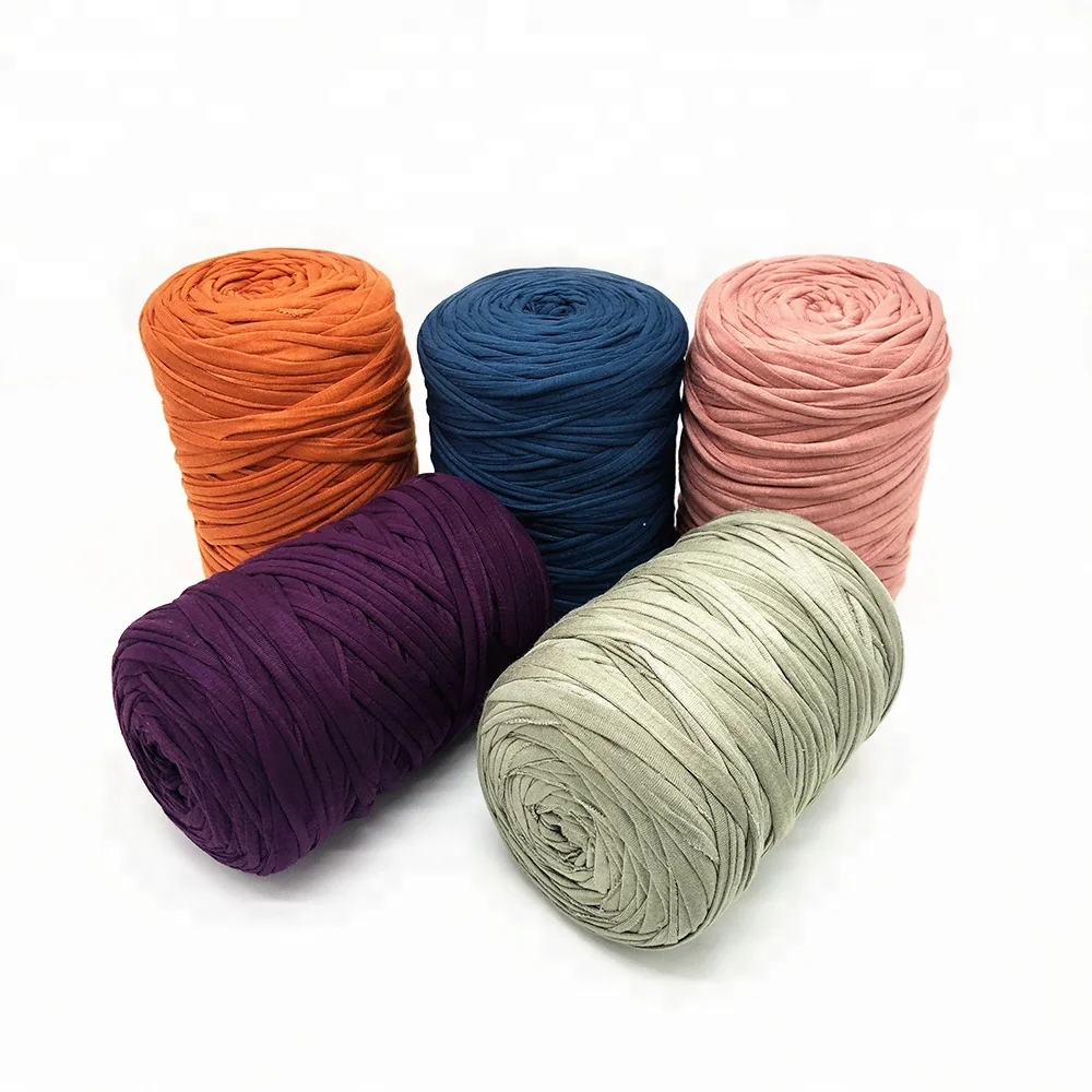 Spaghetti yarn in 100% cotton crochet yarn t shirt yarn