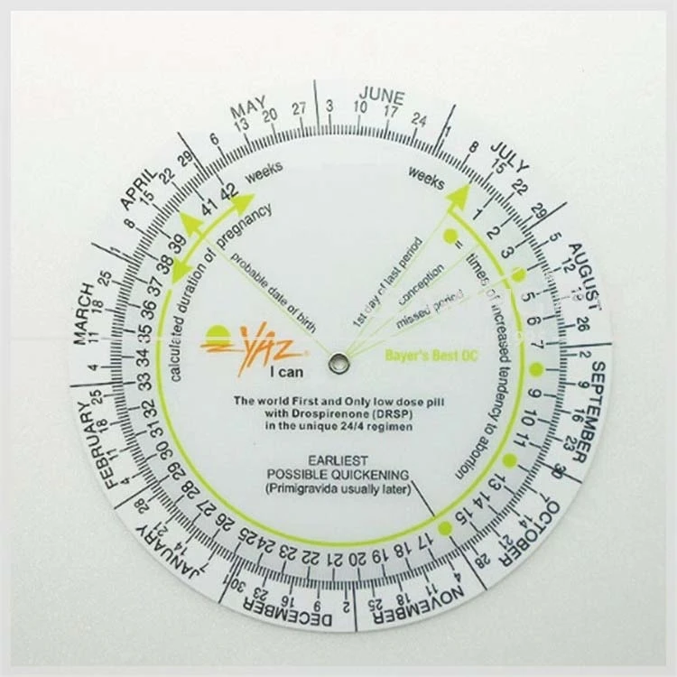 Customized Standard medical due date pregnancy calculator wheel
