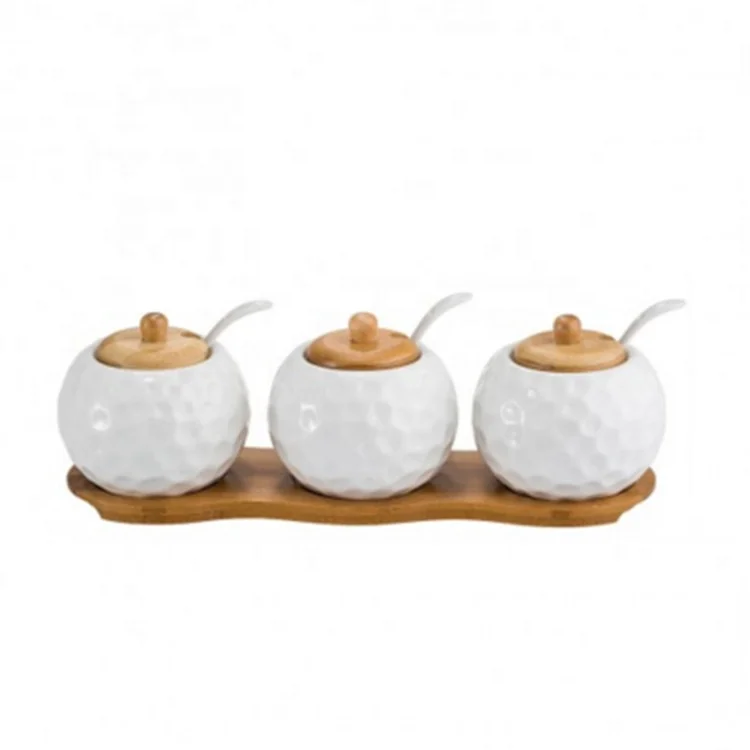 Size customized material ceramics. wood kitchen spice box