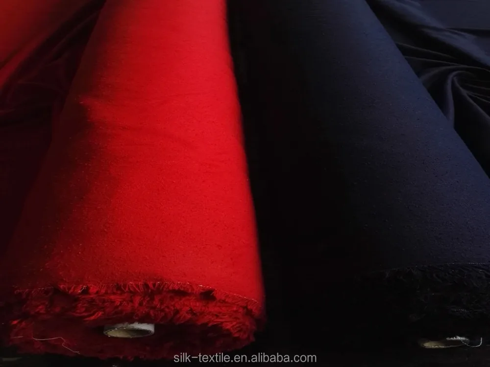 
100 noil poplin raw silk fabric 