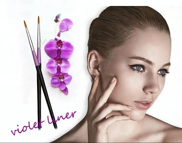 Soft ultra fine cosmetic eyeliner brush applicator