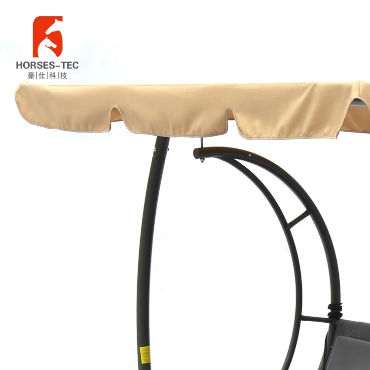 Portable garden camping hammock with heavy duty steel frame stand