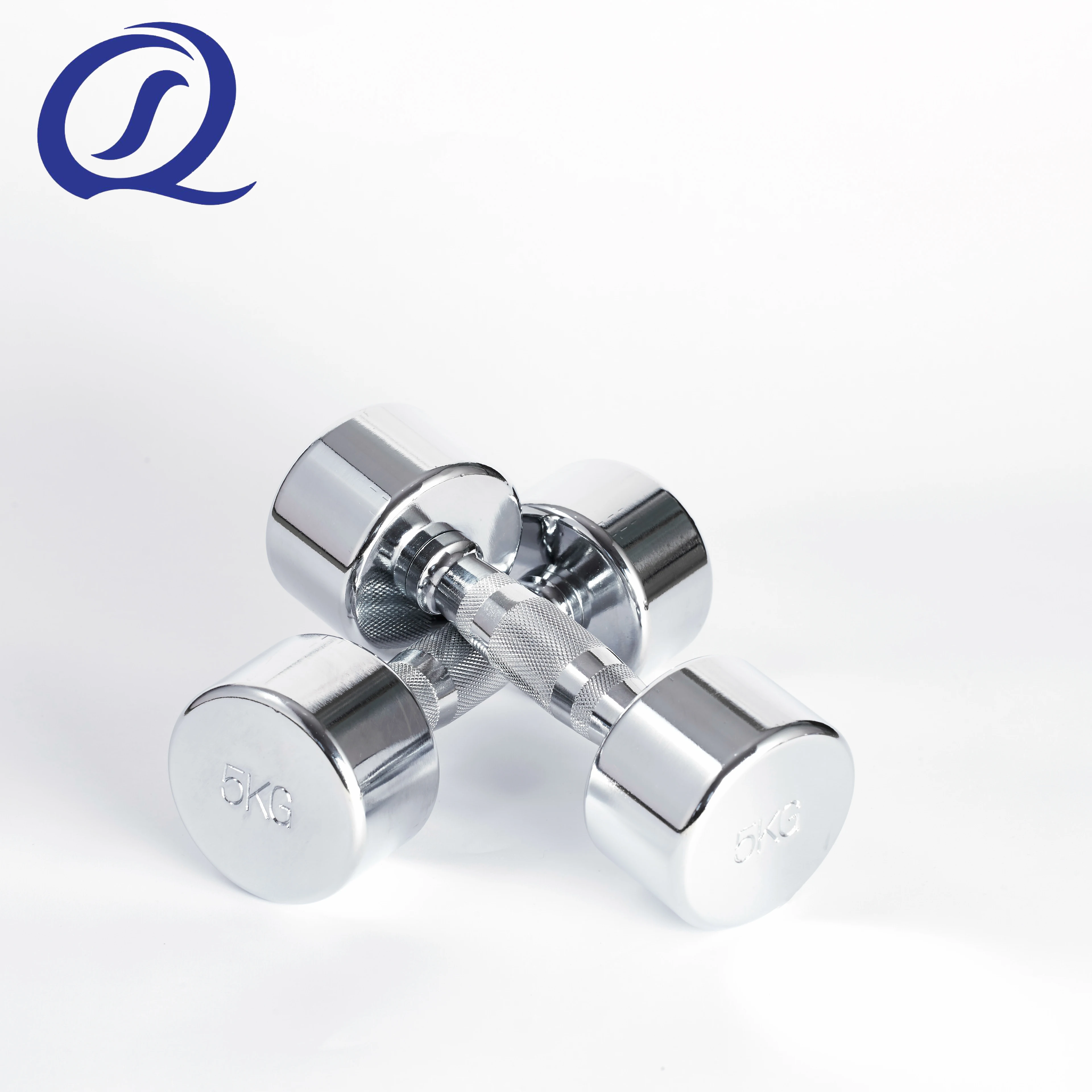 High Quality Electroplating Chrome Fixed Stainless Steel Dumbbell
