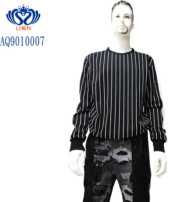 
Factory Price French Terry Cloth 100% Cotton Men Print stripe Hoodies 