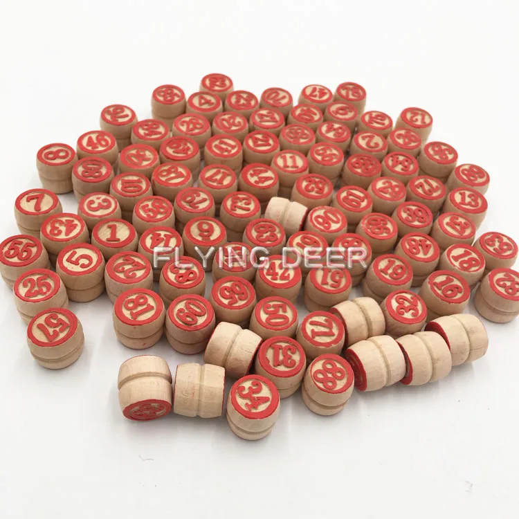 Factory Price Wood Bingo Game Chips, Paper Card Bingo Games