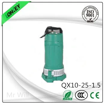 1.5kw 2HP 380V Electric submersible sewage water pump QX10-25-1.5