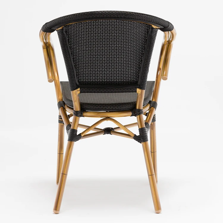 Стул из натурального бамбукового волокна с алюминиевой рамой и сиденьем из полиэстера Teslin