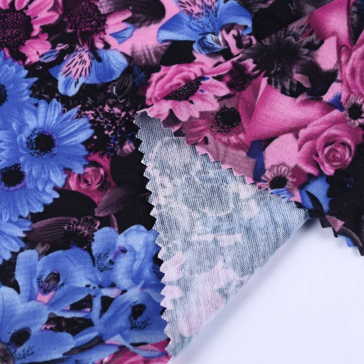  Модный цветочный дизайн 95% г/кв. М индивидуальная Цветочная бумага с принтом 5% полиэстер спандекс ткань для женских платьев и рубашек