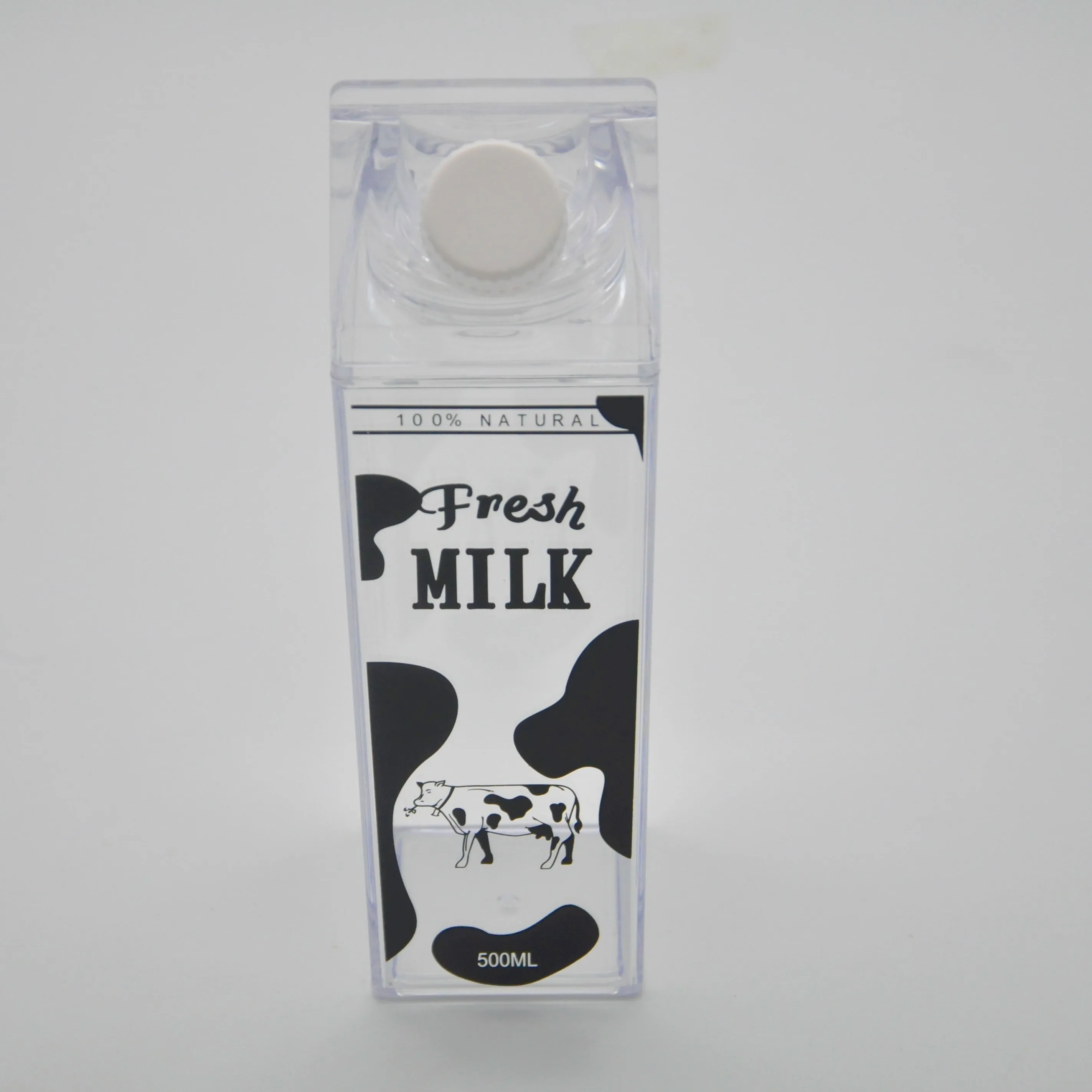 500ml Sports Water Bottle Milk Box Plastic Portable Drinking Bottle