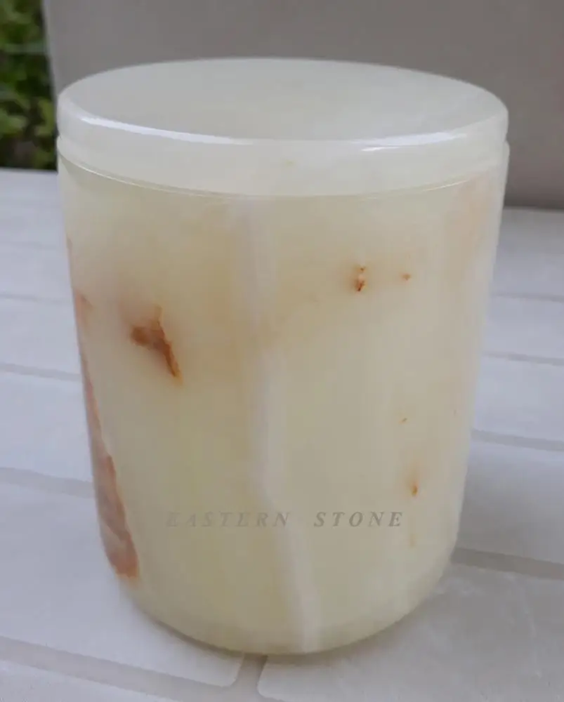 PINK ONYX CANDLE JARS, ONYX CANDLE HOLDERS, MARBLE CANDLE HOLDER STAND