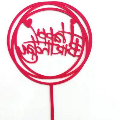  Золотые черные синие розовые красные украшения на день рождения акриловые топперы для торта