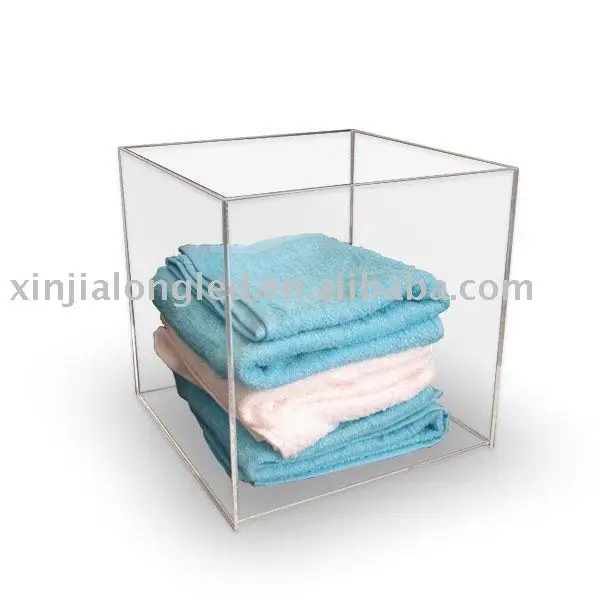 durable acrylic square case or showcase for towel