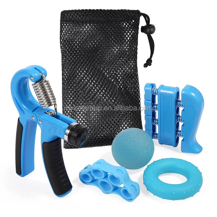 
Hand Grip Strengthener Workout (5 Pack) - Adjustable Resistance Hand Strengthener Finger Exerciser Finger Stretcher 