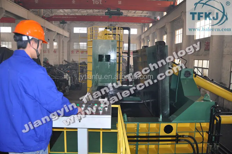 YDJ-6300 automatic feeding scrap metal baling shear for recycling