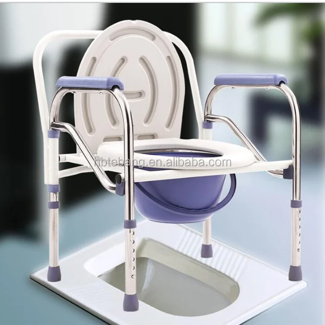 Hot sale Toilet Chair Home Care  indoor Disabled Shower Commode Wheel Chair With Wheels