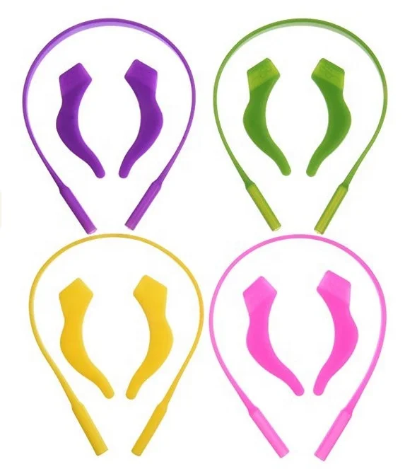 Anti-Slip Sports Elastic Silicone Glasses Strap with Ear Grip Hooks Kit for Kids Baby Safety Eyeglass Holder Eyewear Retainer