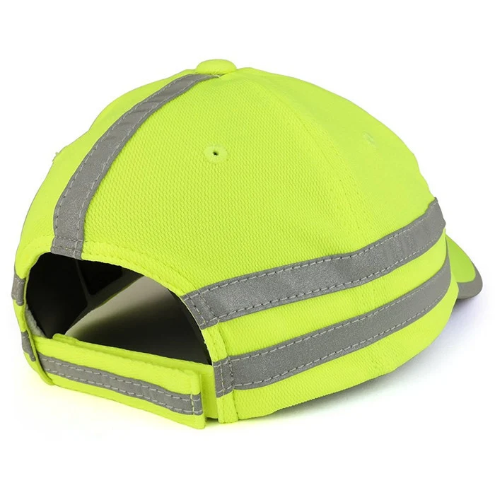 High Visibility Safety Unstructured Cap With Reflective Stripes Fluorescent Performance Hunting Cap Hat